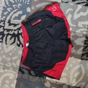 Large lined short shorts